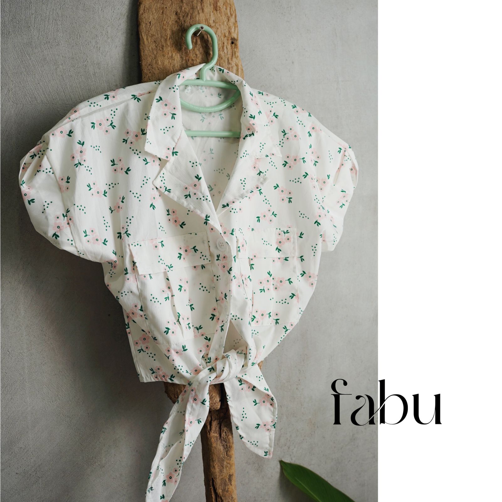Fabu Floral Tie-Front Blouse – Breezy Elegance in Bloom
