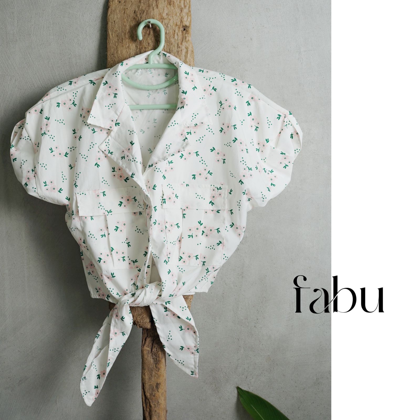 Fabu Floral Tie-Front Blouse – Breezy Elegance in Bloom