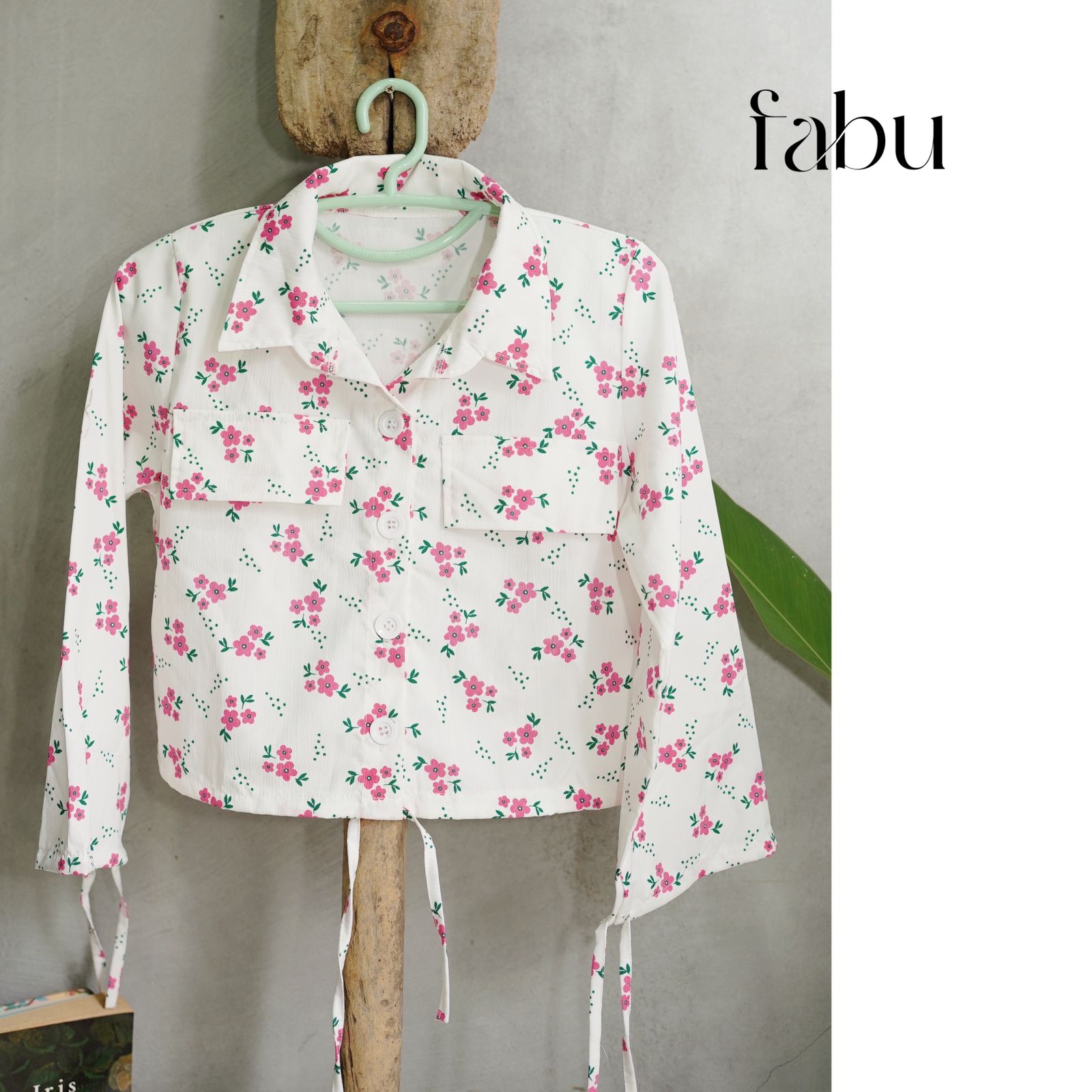 Fabu Bloom-Cuffed Blouse – Where Romance Meets Tailored Grace