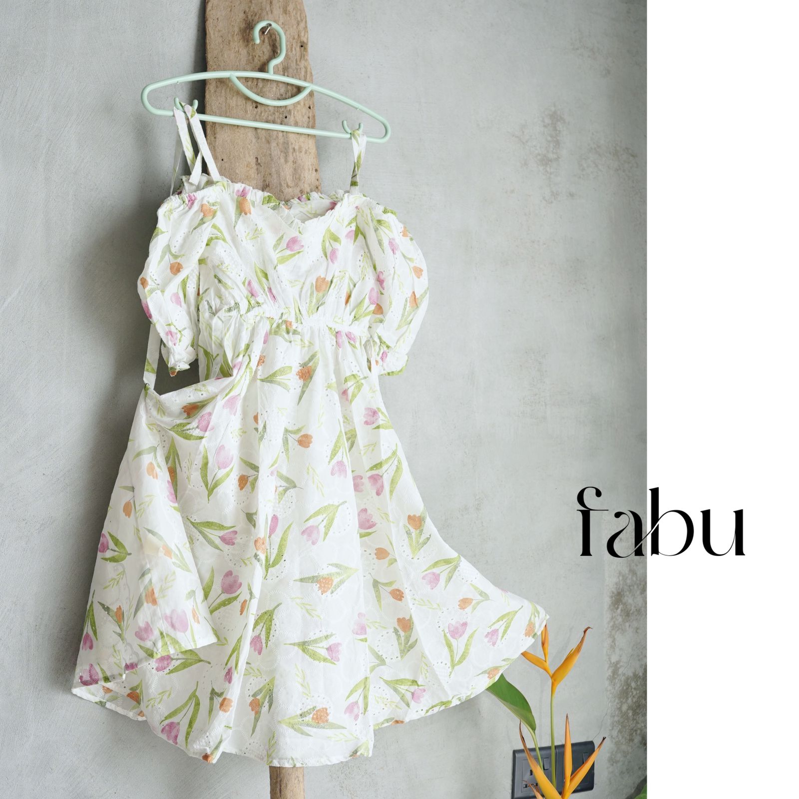 Blossom Embrace Puff-Sleeve Dress – Soft Romance & Summer Grace