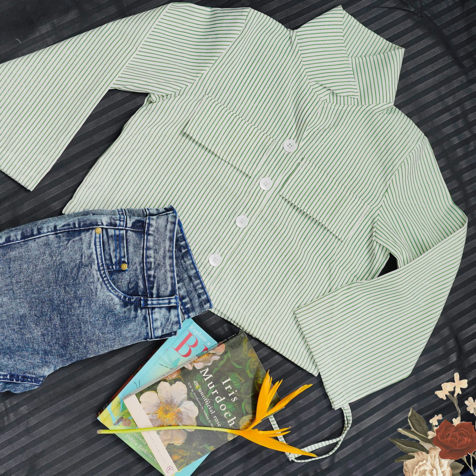 Verde Stripe Button-Down – Smart, Chic & Effortlessly Cool