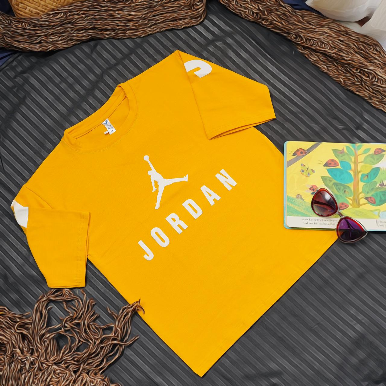 Bold & Sporty – Ladies' Jordan Graphic Tee (Mustard Yellow)